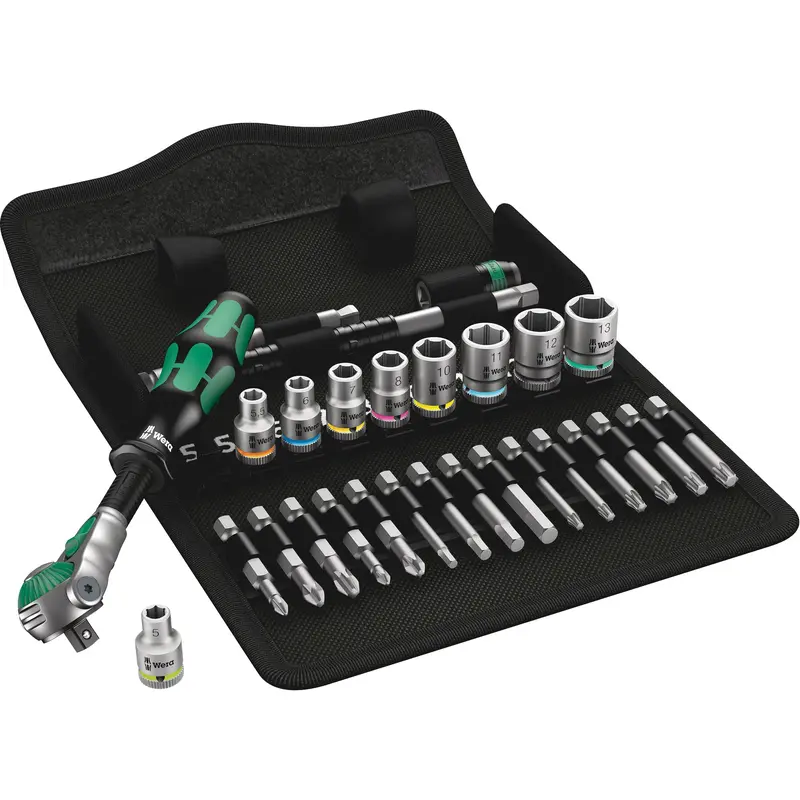 Zyklop Metric Speed Ratchet Set, 28 Pcs, 1/4" Drive Size 1