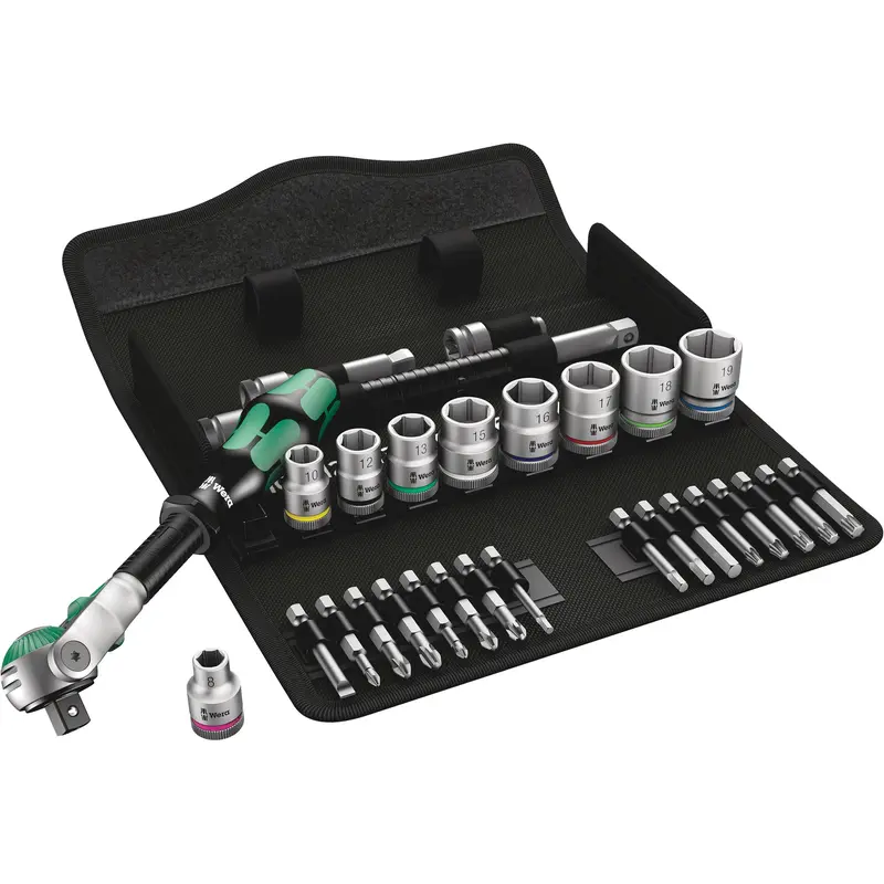 Zyklop Metric Speed Ratchet Set, 29 Pcs, 3/8" Drive Size 1