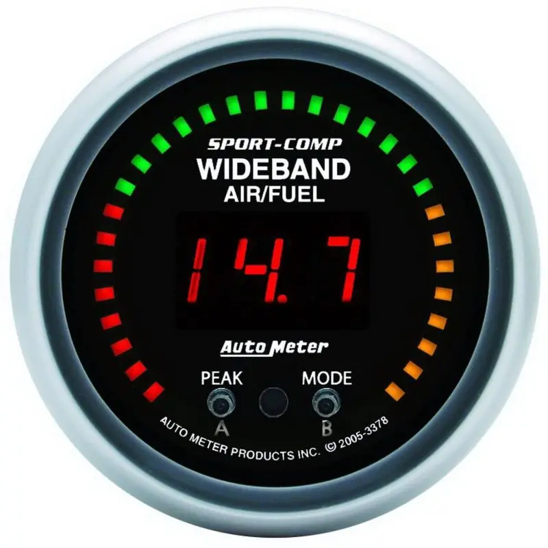 Autometer Sport-Comp 52Mm Wideband Air/Fuel Ratio Gauge With Digital Display 1