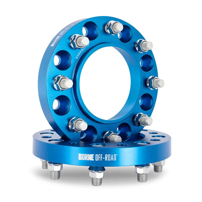 Borne Off-Road Wheel Spacers 8X165.1 116.7 38.1 M14 Blue 1