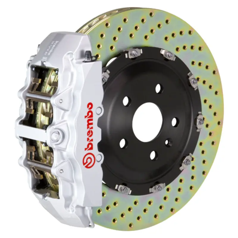 Brembo Gt Big Brake Kit – Front Axle, 6-Piston Calipers With 380×34Mm Two-Piece Drilled Rotors For Audi A6/A7 2.0T (2012–2018) 1