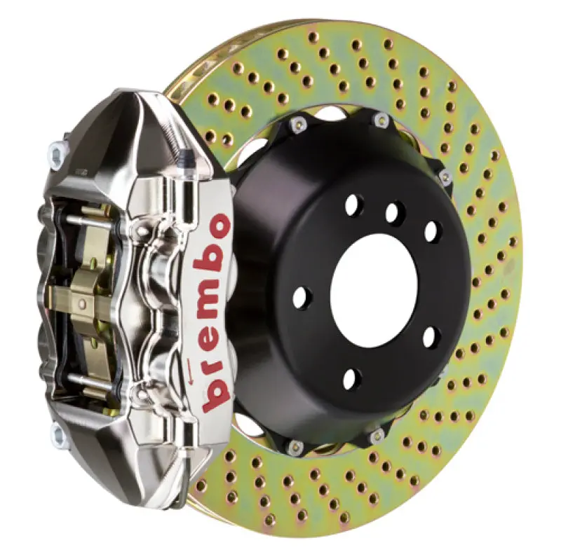 Brembo Rear Gtr Big Brake Kit For 2006–2008 Bmw Z4 M Coupe & Roadster – 4-Piston Billet Calipers With 345X28Mm Drilled Two-Piece Rotors (Nickel-Coated) 1