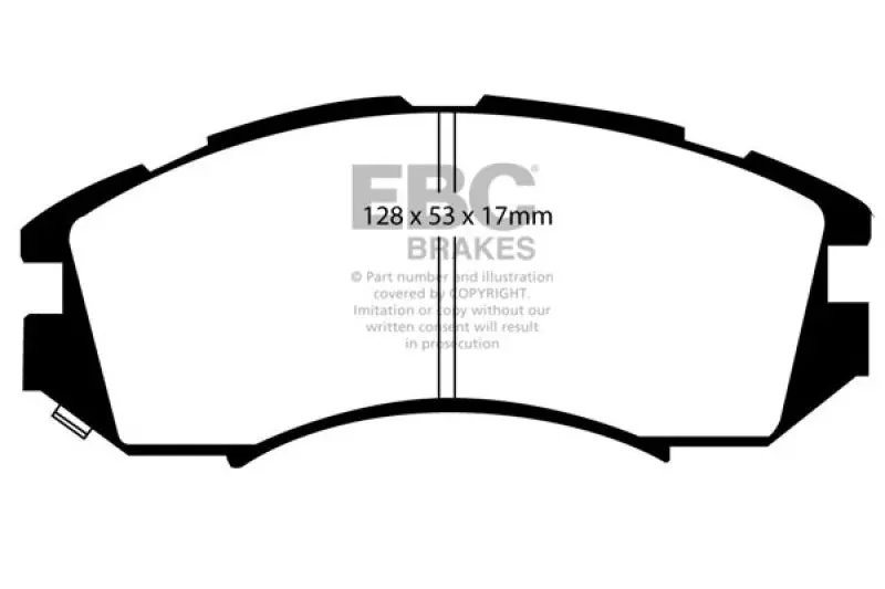 Ebc Greenstuff Front Brake Pads For 1992–1996 Subaru Impreza 1.8L (2Wd, 13" Wheels) 1