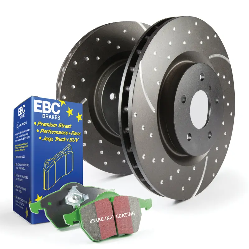 Ebc S10 Brake Kit: Greenstuff Pads With Gd Grooved Rotors 1