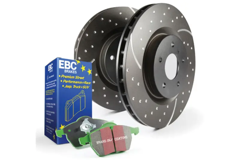 Ebc S3 Brake Kit: Greenstuff Pads + Gd Series Drilled & Slotted Rotors 1