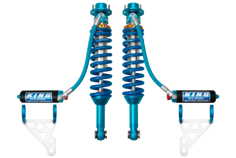 King Shocks Adjustable Front Coilovers For 2019+ Ford Ranger Raptor — 2.5-Inch Internal Bypass W/ Remote Reservoir & Compression Adjustability 1