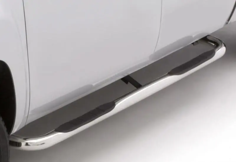 Lund Polished Stainless Steel Nerf Bars – 3In Round Bent Design For 2015–2017 Chevy Colorado Crew Cab 1