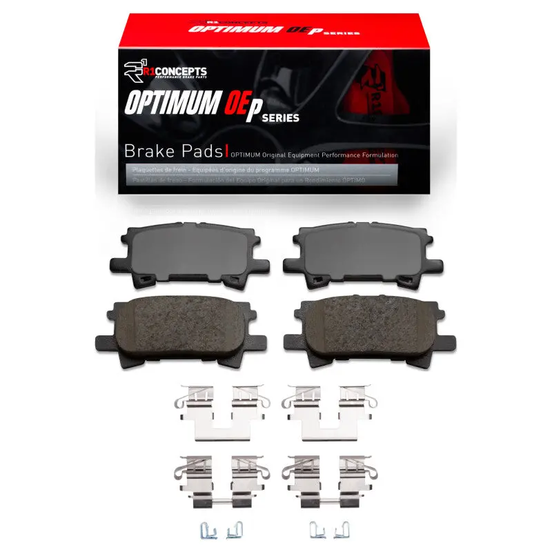 R1 Optimum Oe-Style Rear Brake Pad & Hardware Kit For 2004–2009 Lexus Rx350 1