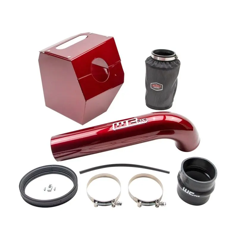 Wehrli 4-Inch Cold Air Intake Kit – Candy Red Finish, Built For 2017–2019 Chevrolet 6.6L L5P Duramax 1