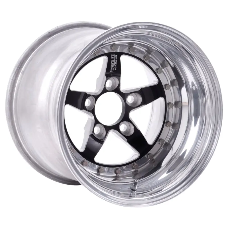 Weld Weldstar Non-Beadlock Wheel – 15X15", 5X4.75" Bolt Pattern, 5.5" Backspace, Black Finish 1