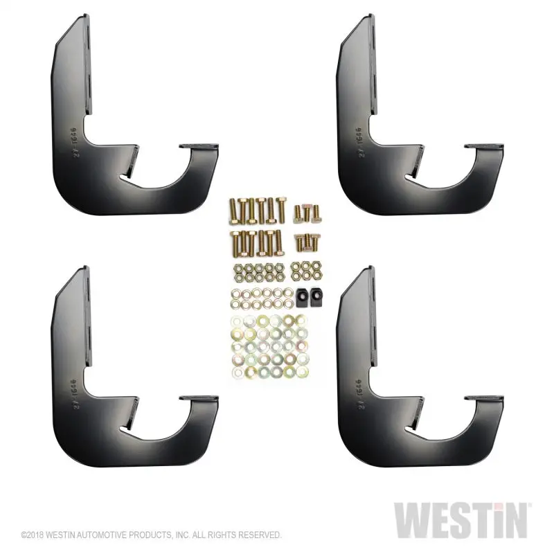 Westin Running Board Mount Kit For 2014–2018 Chevy Silverado 1500 Regular Cab – Rocker Panel Installation, Black Finish 1