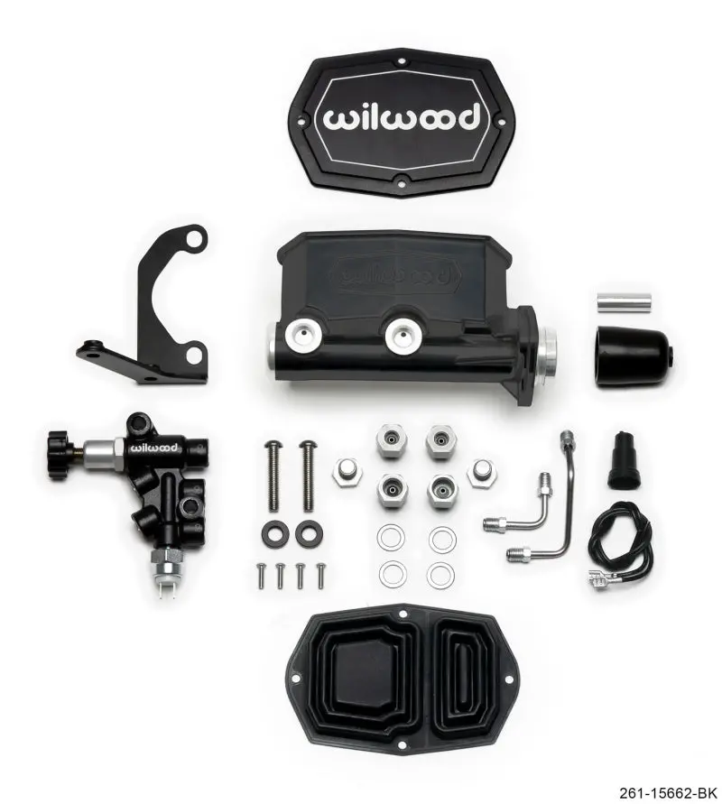 Wilwood Compact Tandem Master Cylinder – 1.125In Bore With Rh Bracket And Proportioning Valve (Black) 1