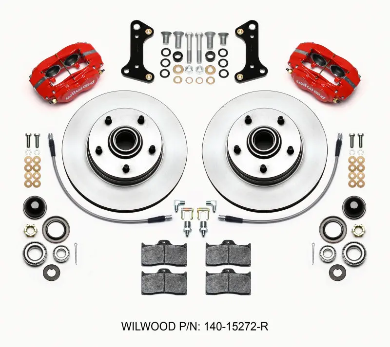 Wilwood Forged Dynalite-M Front Brake Kit – 11-Inch Rotor & Hub, Red Finish For 1967–1969 Camaro / 1964–1972 Nova & Chevelle 1